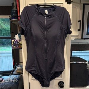 Navy Blue Short Sleeve Bodysuit